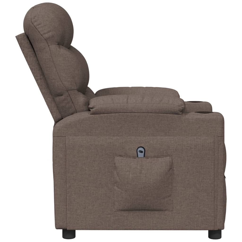 Relaxsessel Elektrisch Taupe Stoff