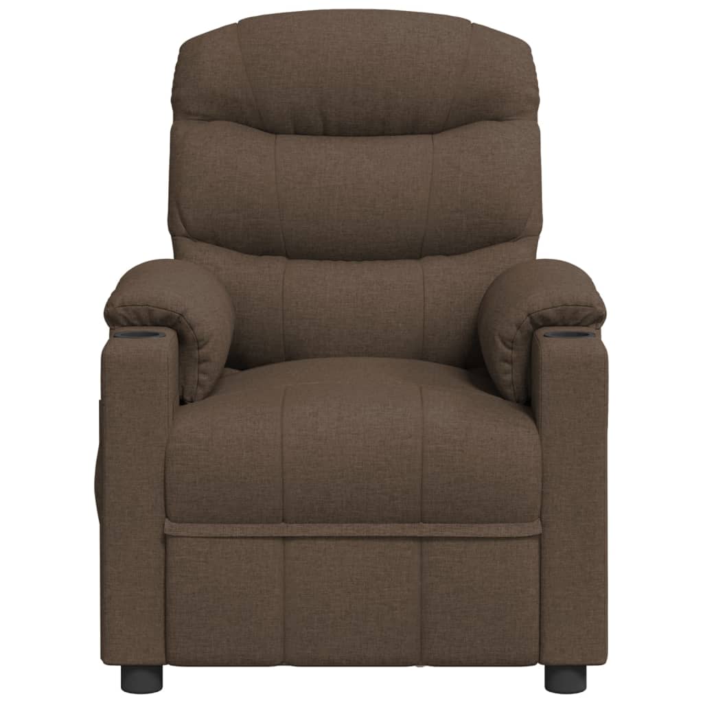 Massagesessel Elektrisch Braun Stoff