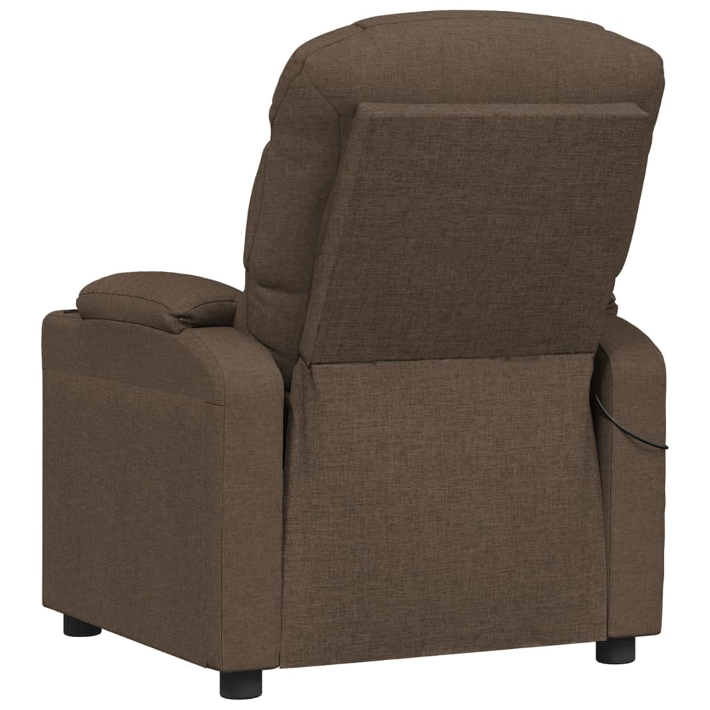 Massagesessel Elektrisch Braun Stoff