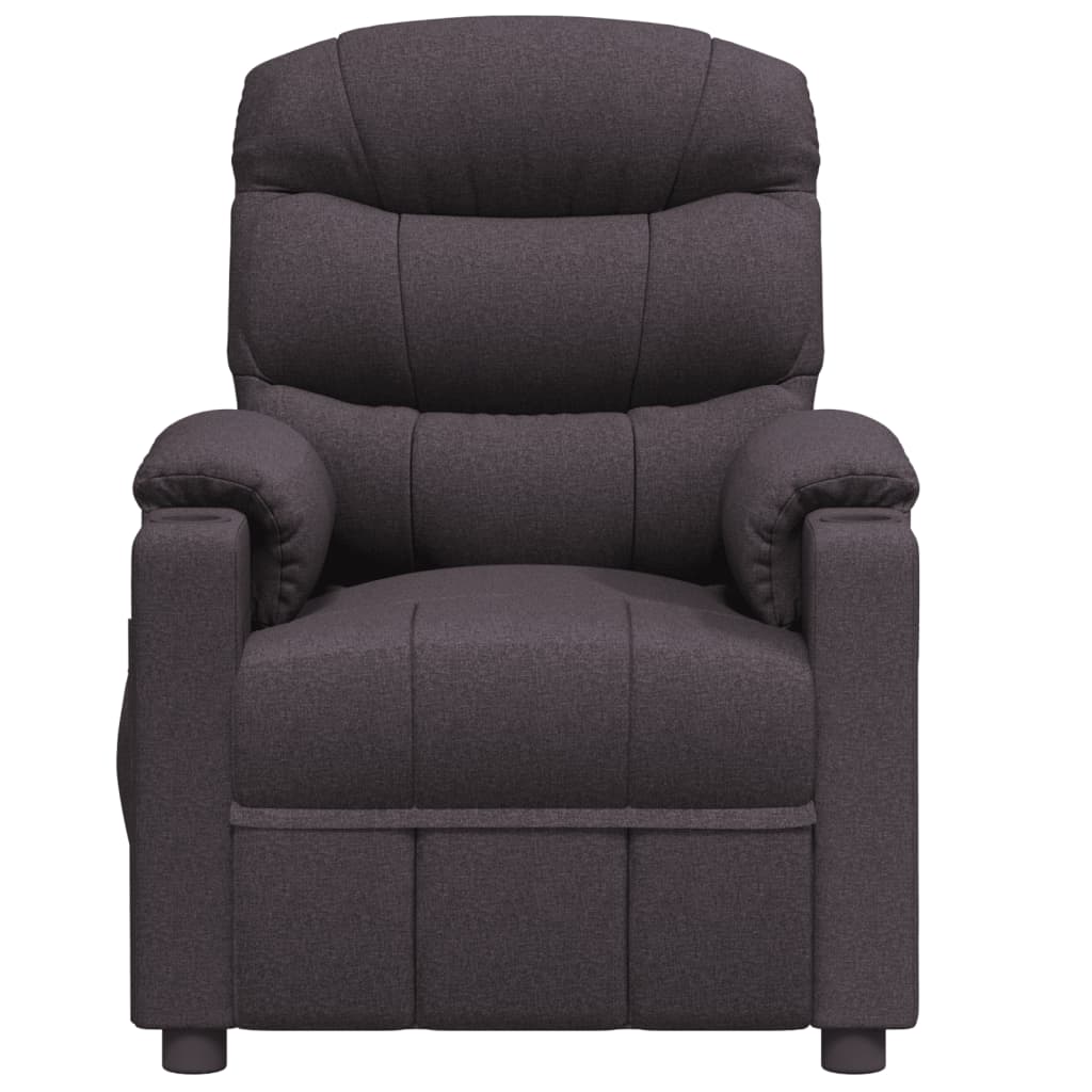 Massagesessel Elektrisch Dunkelbraun Stoff