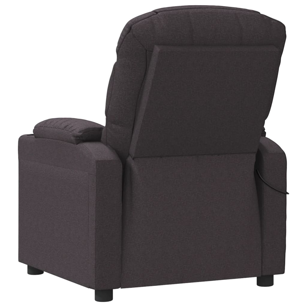 Massagesessel Elektrisch Dunkelbraun Stoff