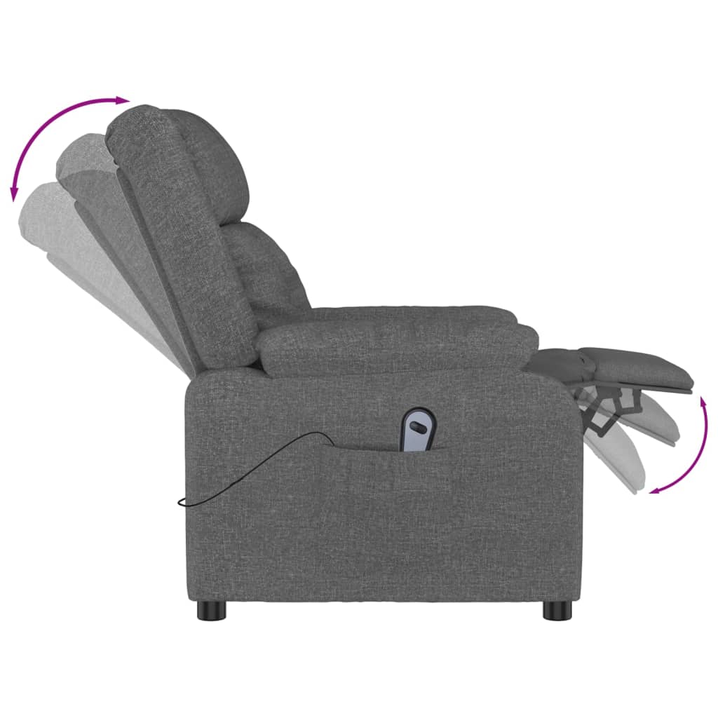 Relaxsessel Elektrisch Dunkelgrau Stoff
