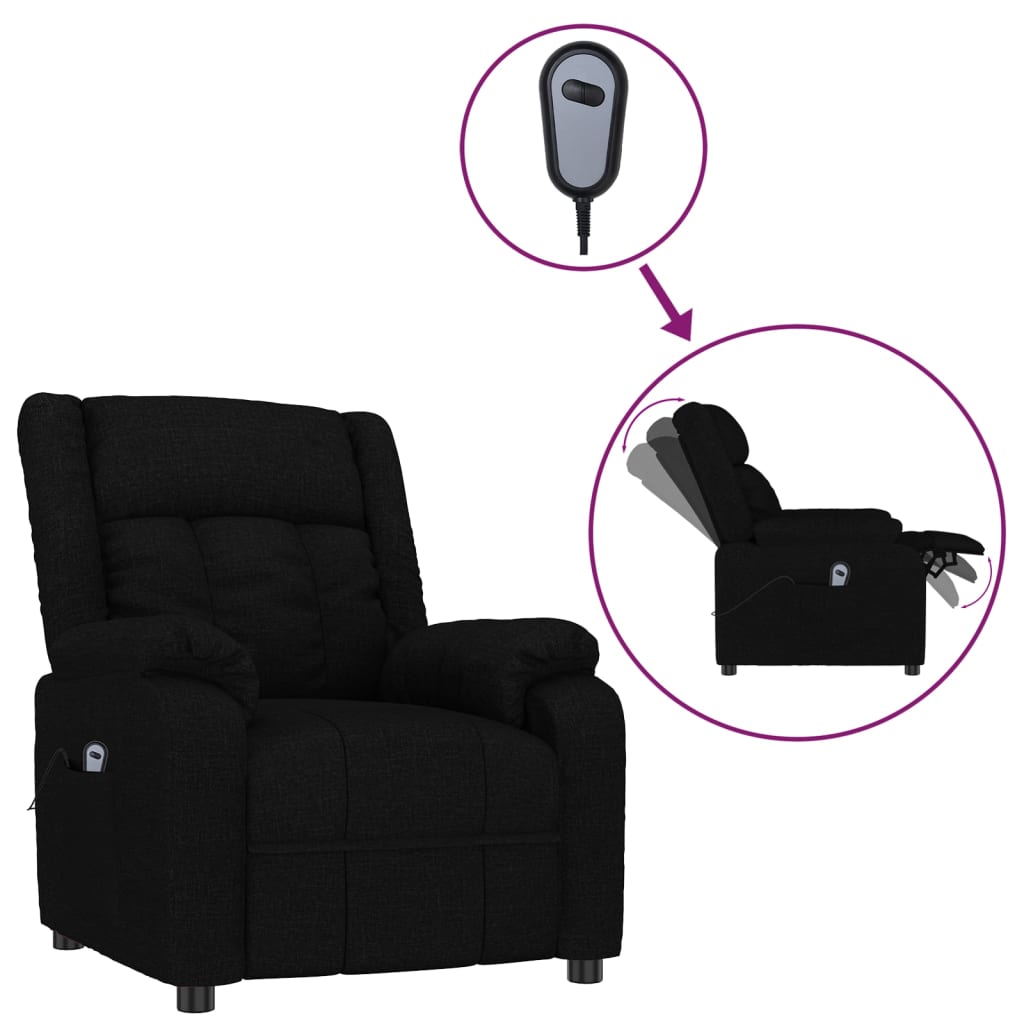 Relaxsessel Elektrisch Schwarz Stoff