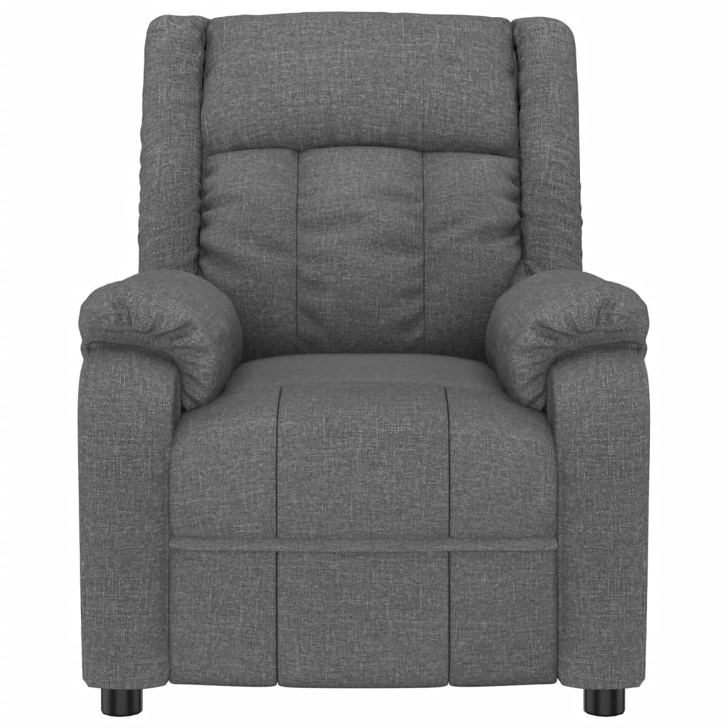 Massagesessel Elektrisch Dunkelgrau Stoff