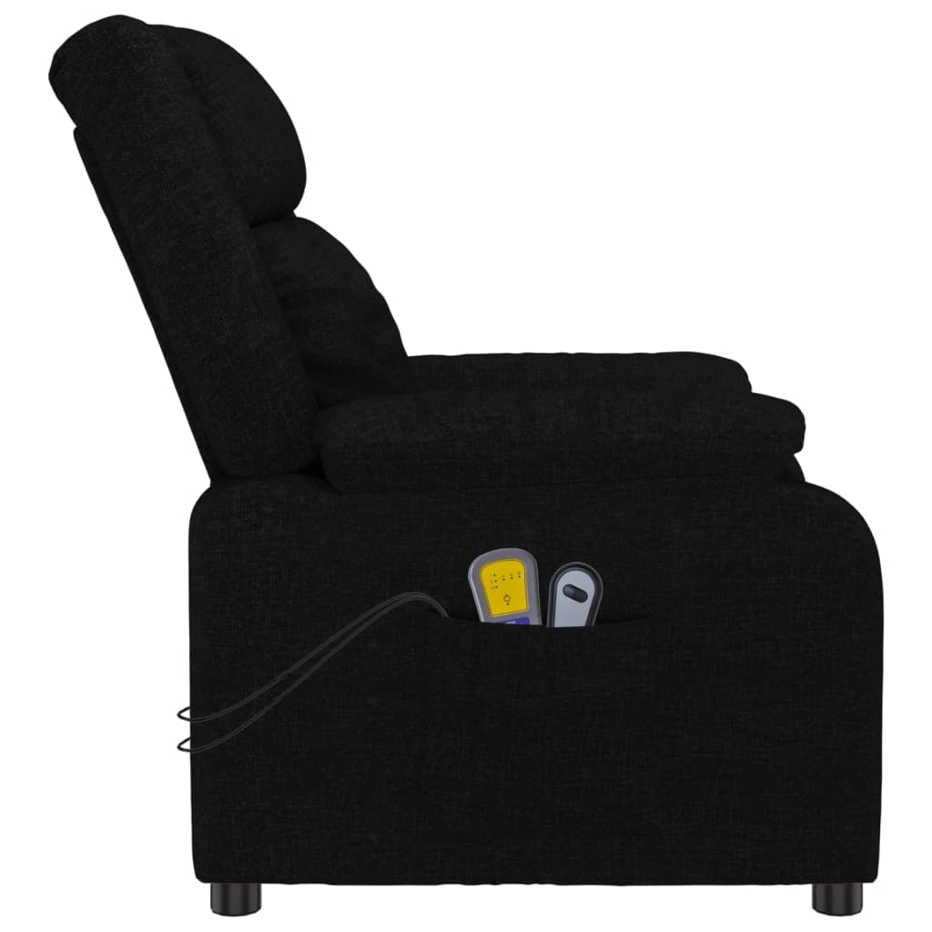 Massagesessel Elektrisch Schwarz Stoff