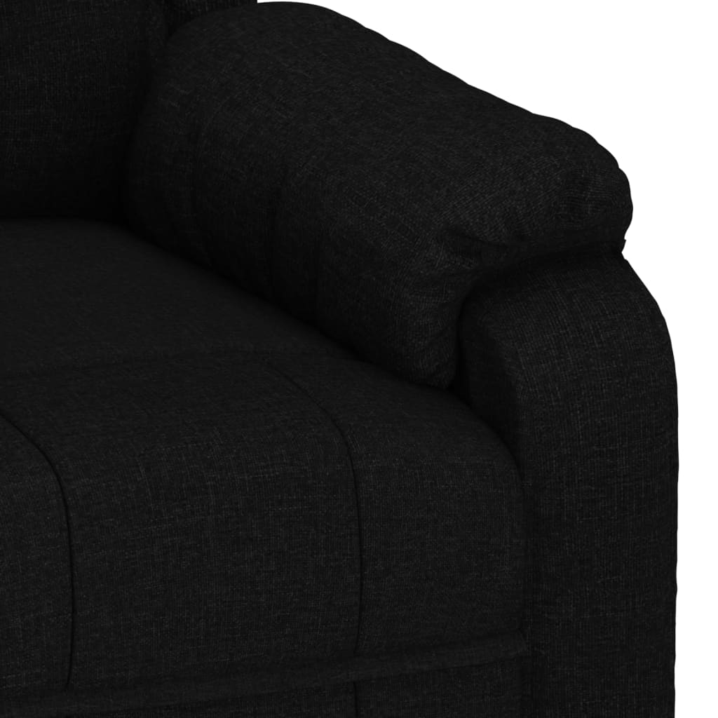 Massagesessel Elektrisch Schwarz Stoff