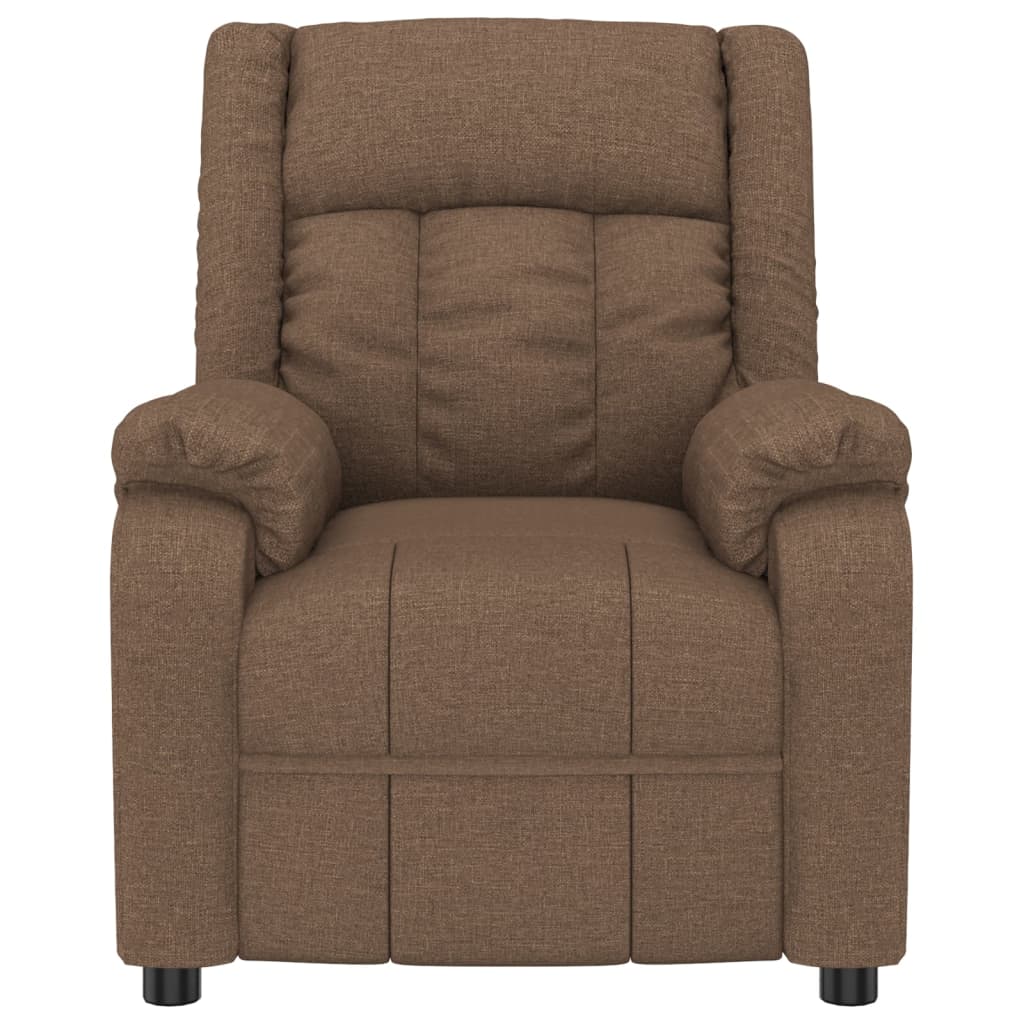 Massagesessel Elektrisch Braun Stoff