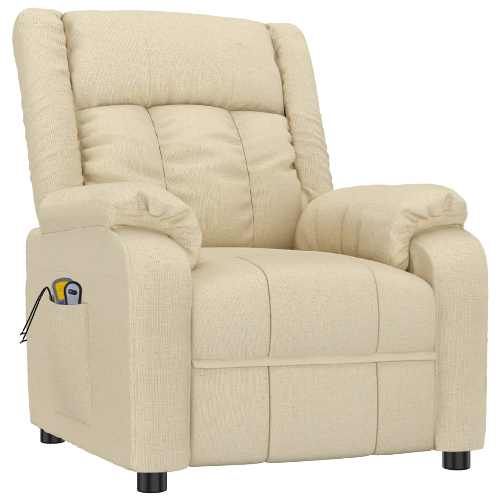 Massagesessel Elektrisch Creme Stoff