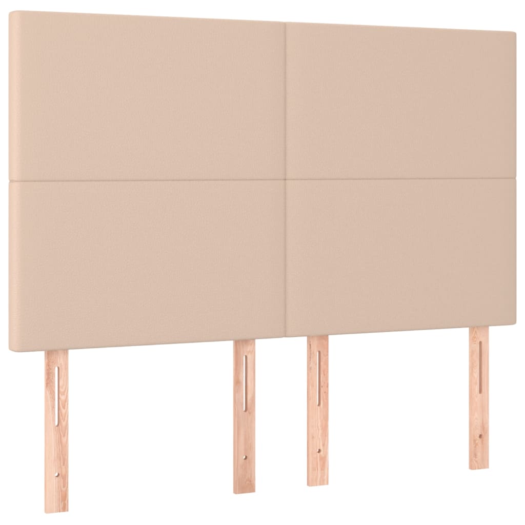 Matelas à sommier tapissier cappuccino-marron 140x200cm cuir artificiel