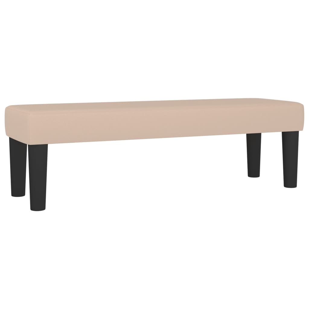 Matelas à sommier tapissier cappuccino-marron 140x200cm cuir artificiel