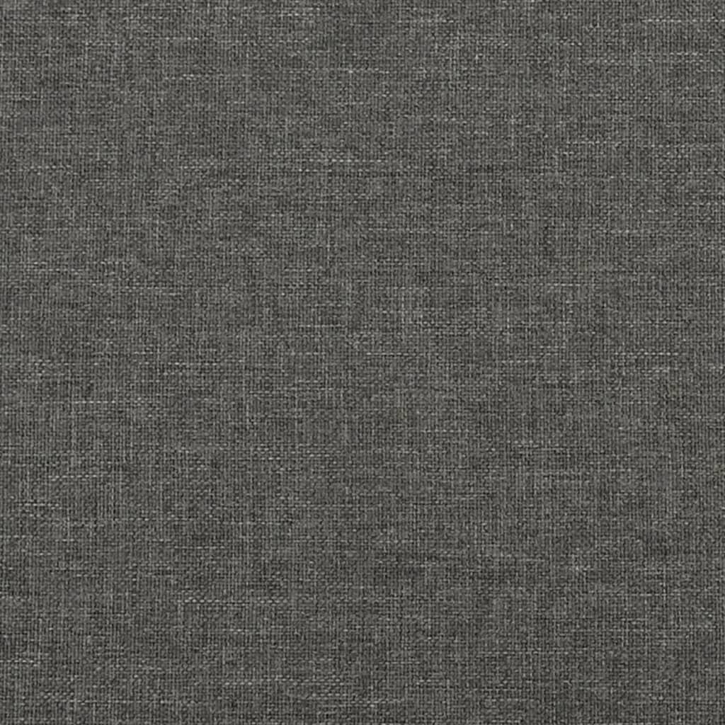 Lit sommier tapissier avec matelas tissu gris foncé 100x200 cm