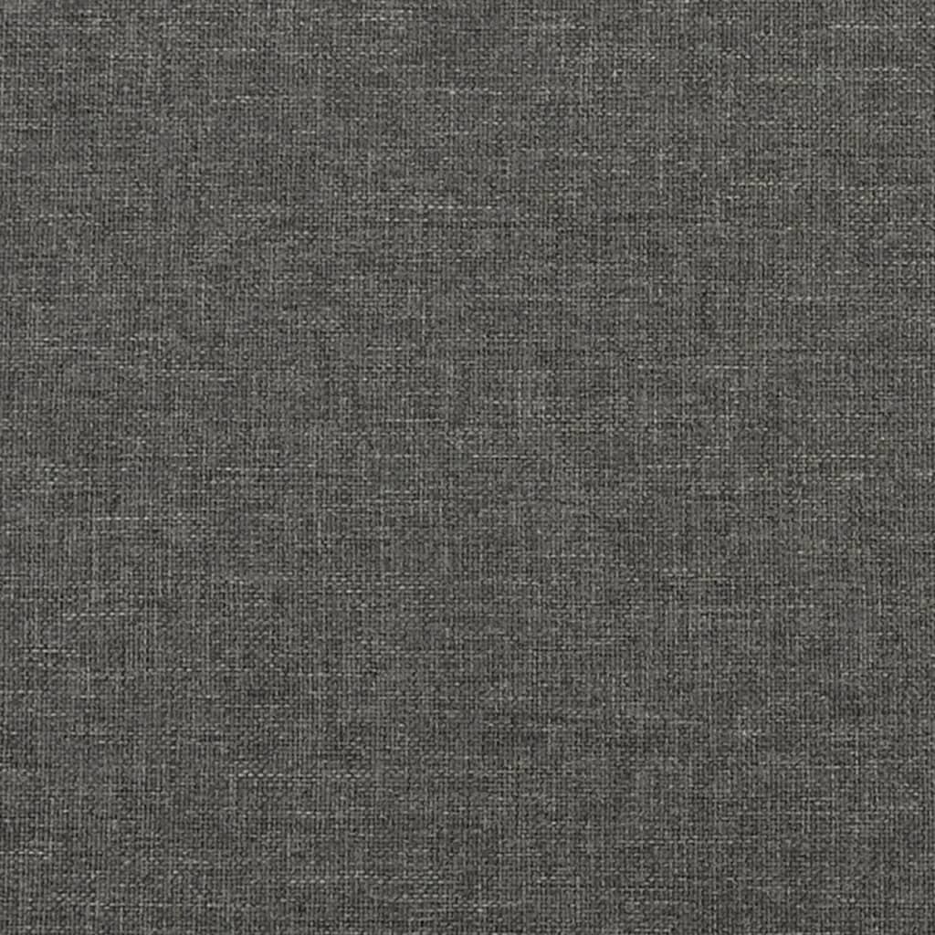 Box spring bed with mattress dark grey 120x200 cm fabric