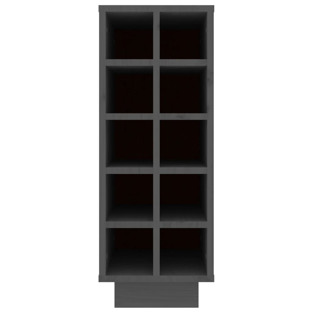 Weinregal Grau 23x34x61 cm Massivholz Kiefer
