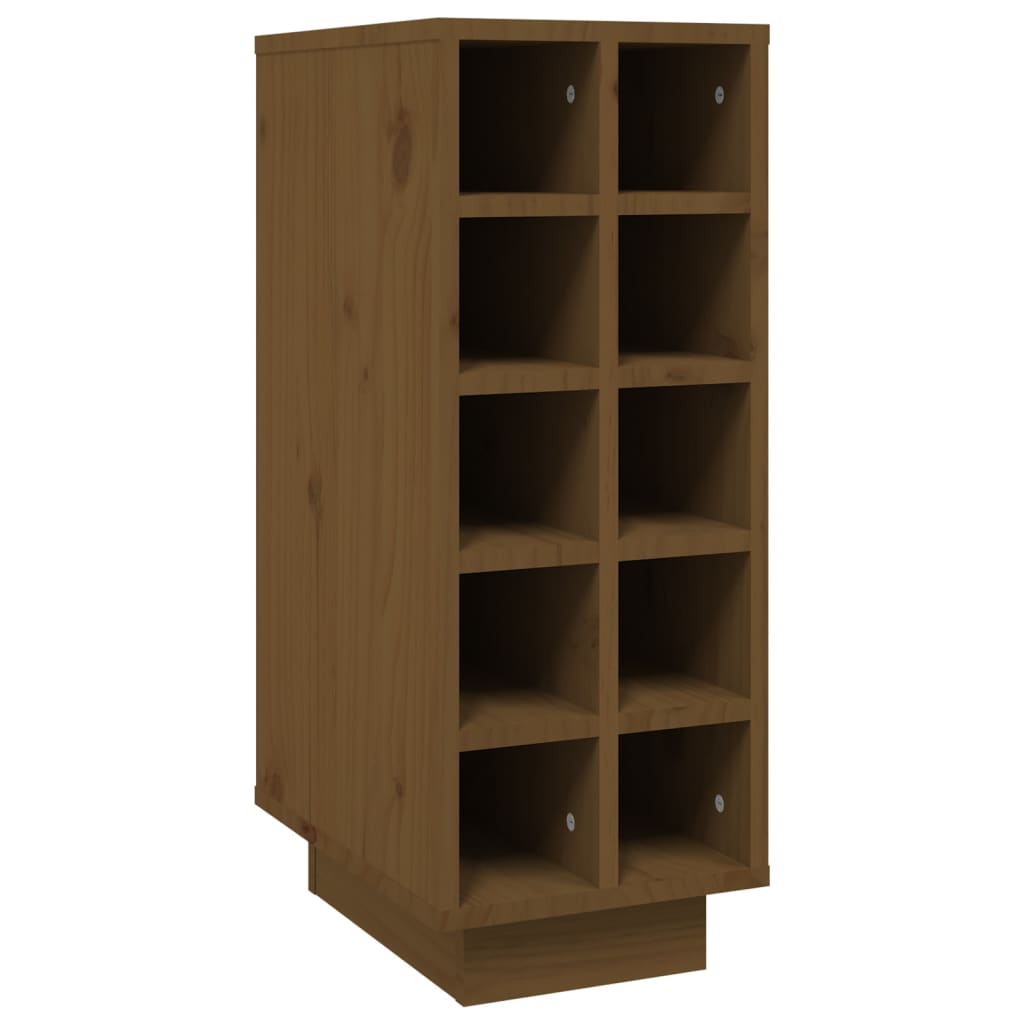 Weinregal Honigbraun 23x34x61 cm Massivholz Kiefer