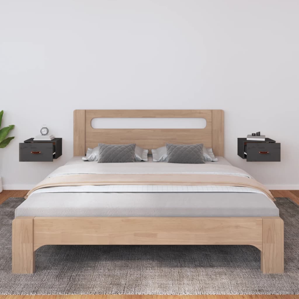 Wall Bedside Tables 2 pcs. Gray 40x29.5x22 cm