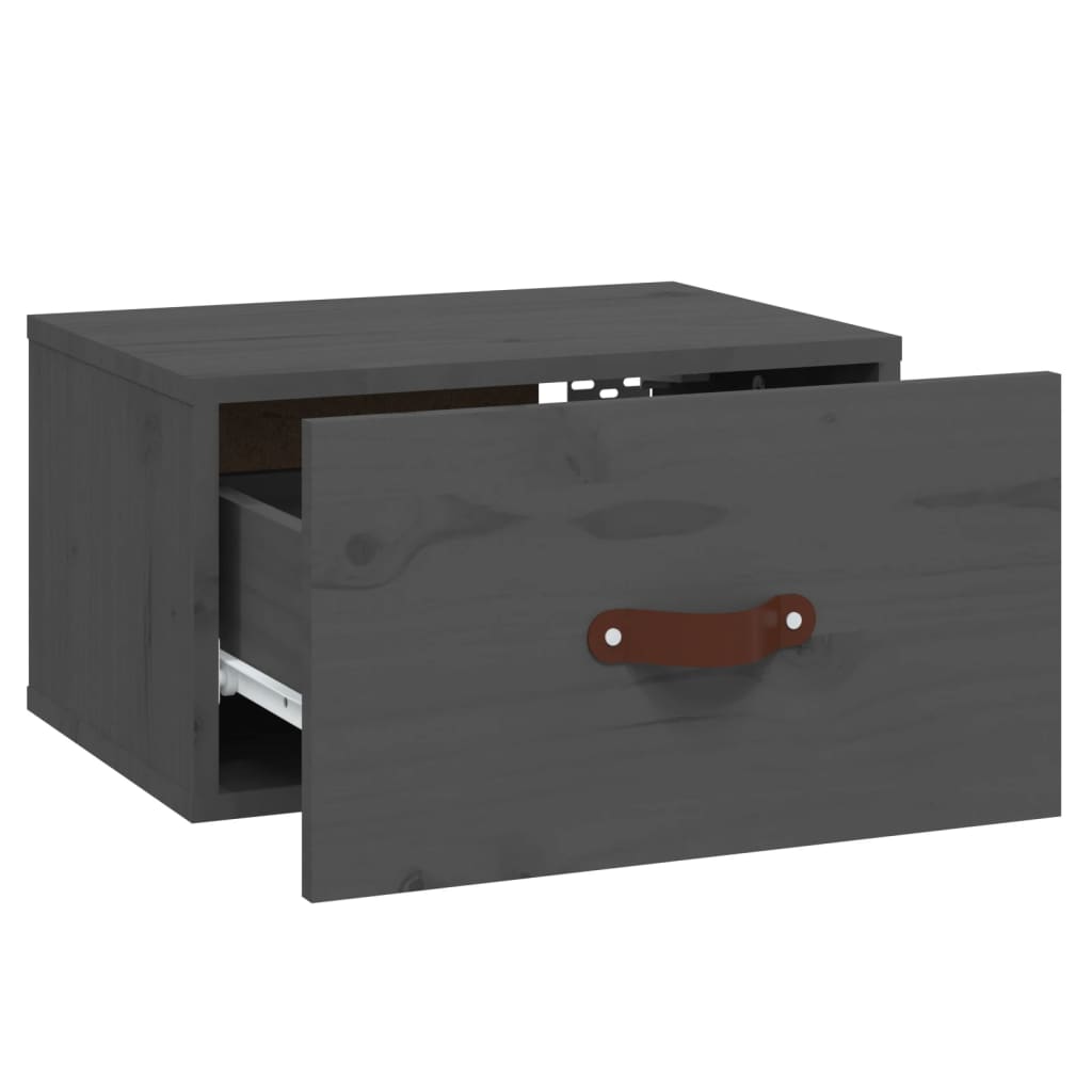 Wall Bedside Tables 2 pcs. Gray 40x29.5x22 cm