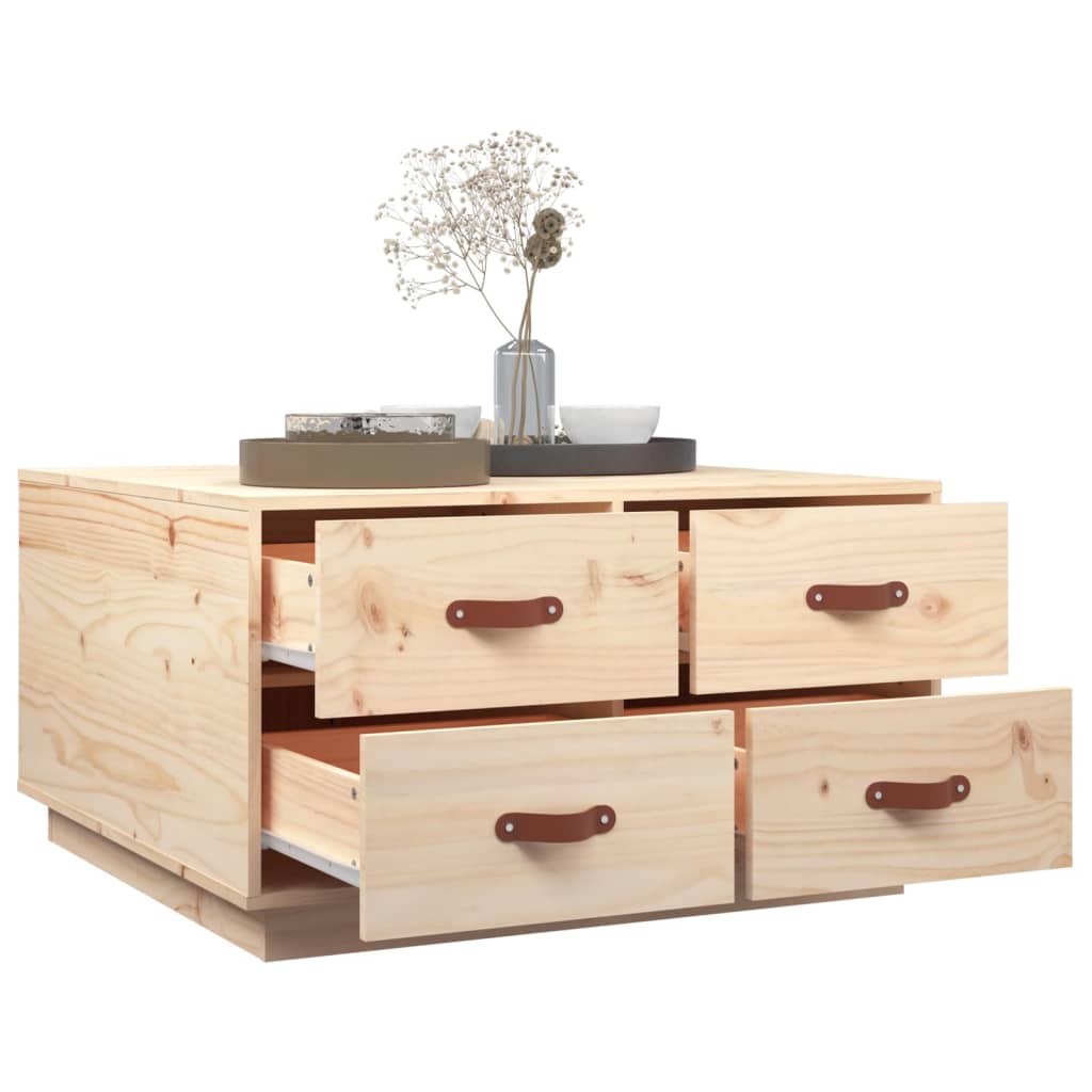Coffee table 80x80x45 cm solid pine wood