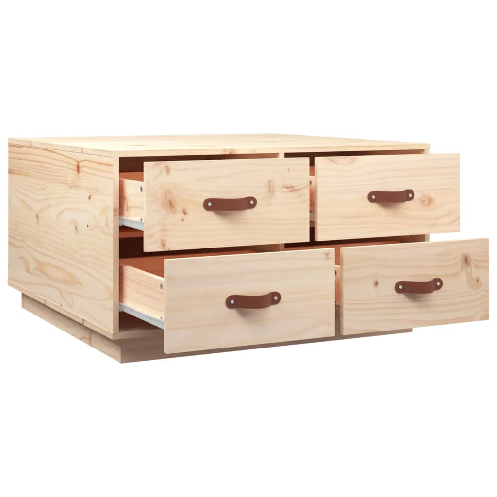 Coffee table 80x80x45 cm solid pine wood