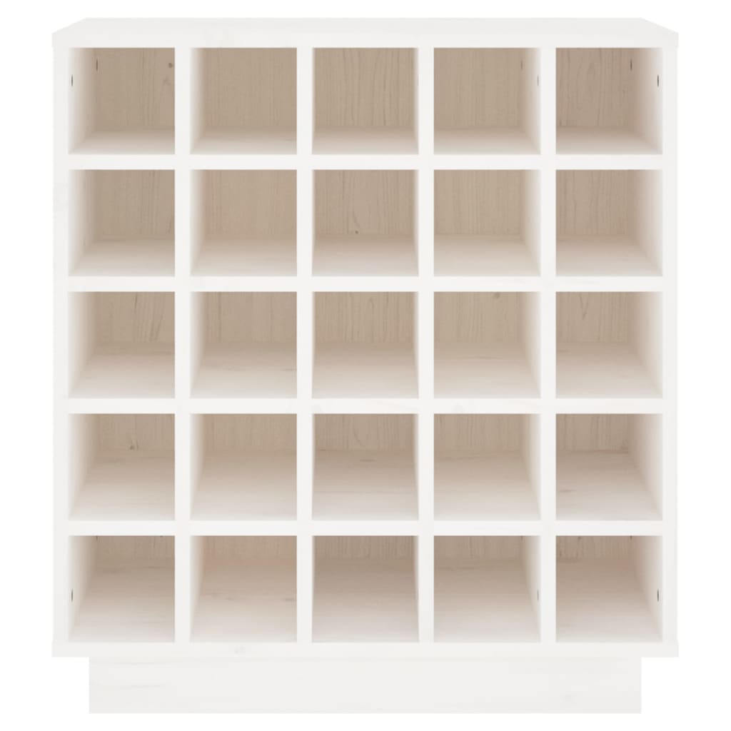 Weinregal Weiß 55,5x34x61 cm Massivholz Kiefer