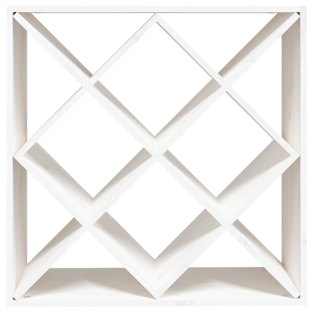 Casier à vin blanc 62x25x62 cm en bois de pin massif