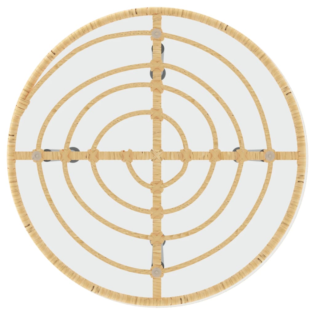 Table à manger Ø50 cm en verre trempé et acier