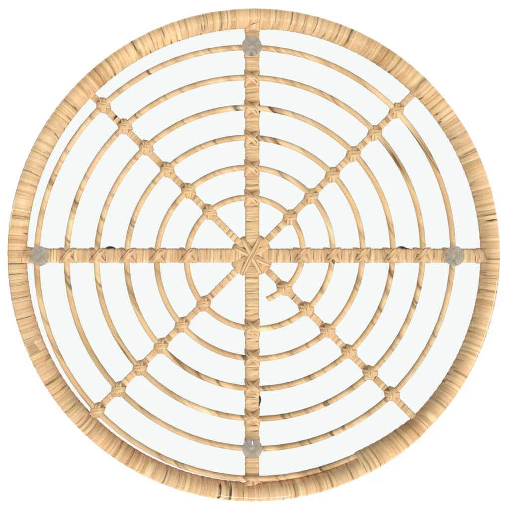 Table à manger Ø80 cm en verre trempé et acier