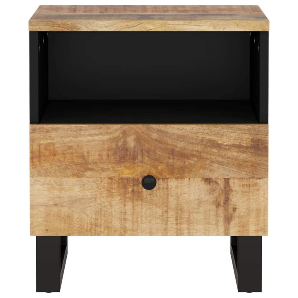 Tables de chevet, lot de 2, en manguier massif et matériaux dérivés du bois