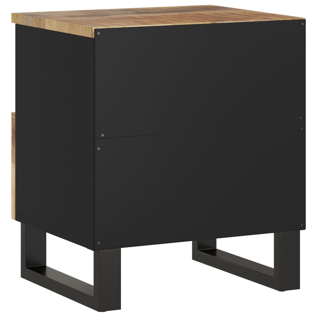 Tables de chevet, lot de 2, en manguier massif et matériaux dérivés du bois