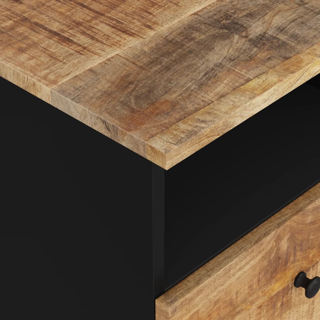 Tables de chevet, lot de 2, en manguier massif et matériaux dérivés du bois