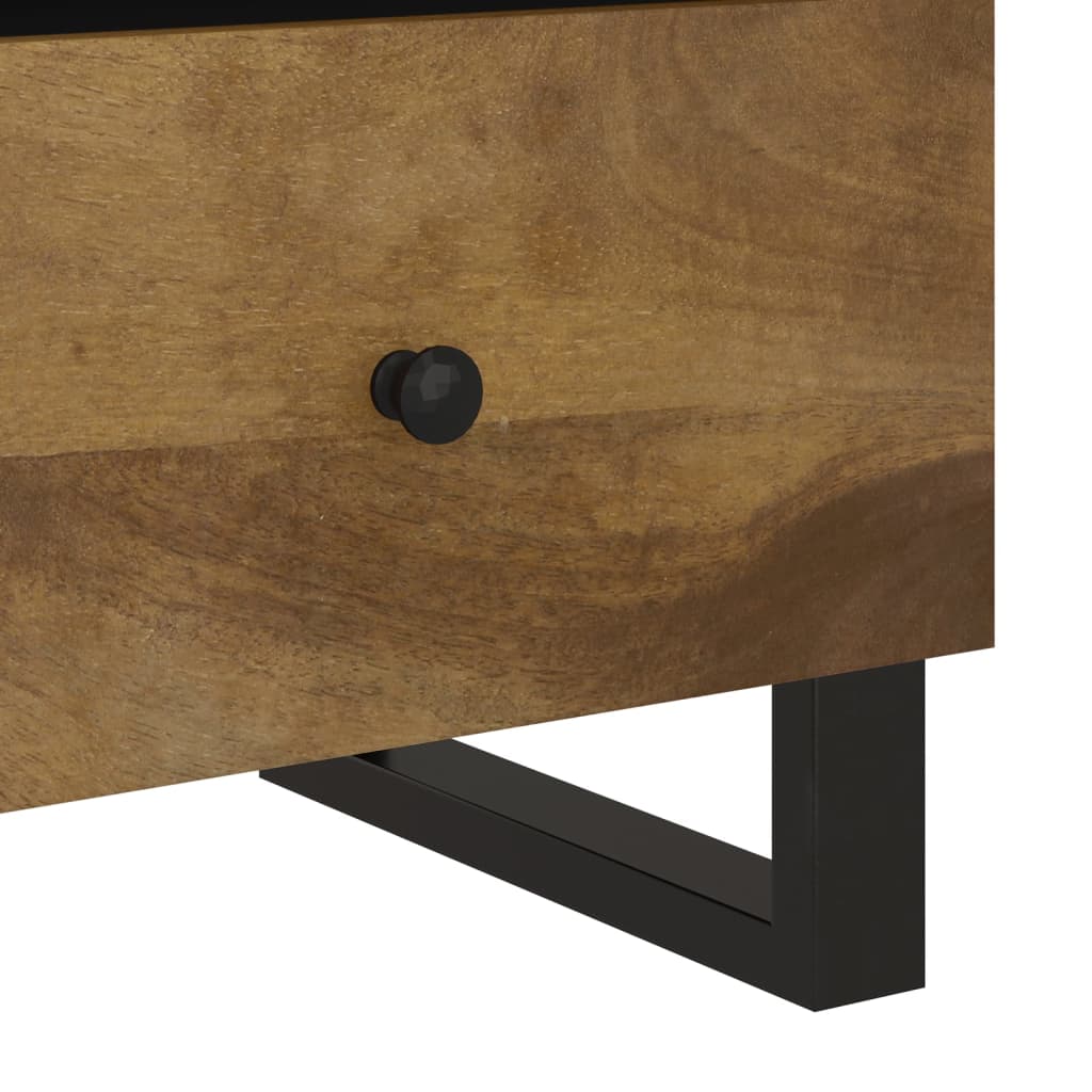 Bedside table solid mango wood & wood material