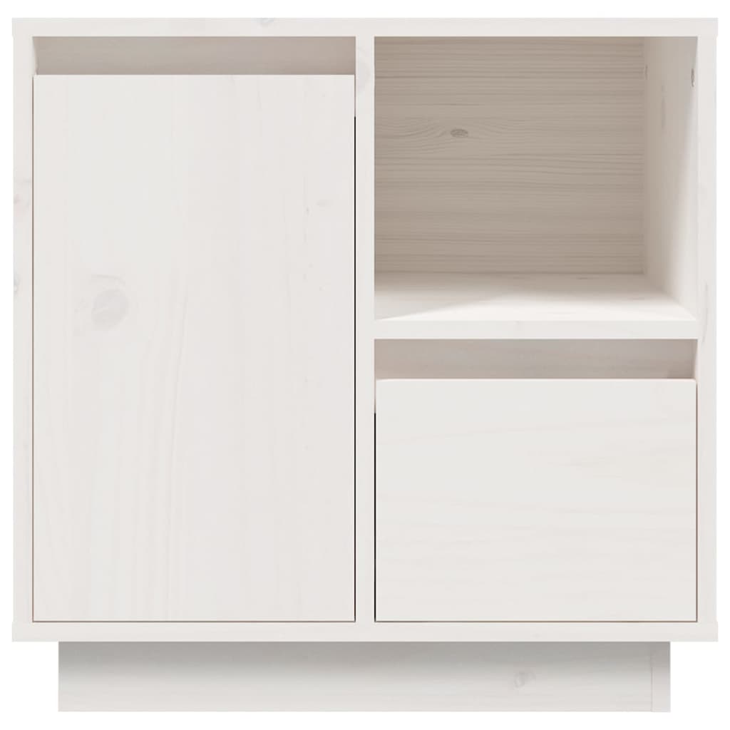 Tables de chevet, lot de 2, blanc, 50 x 34 x 50 cm, pin massif