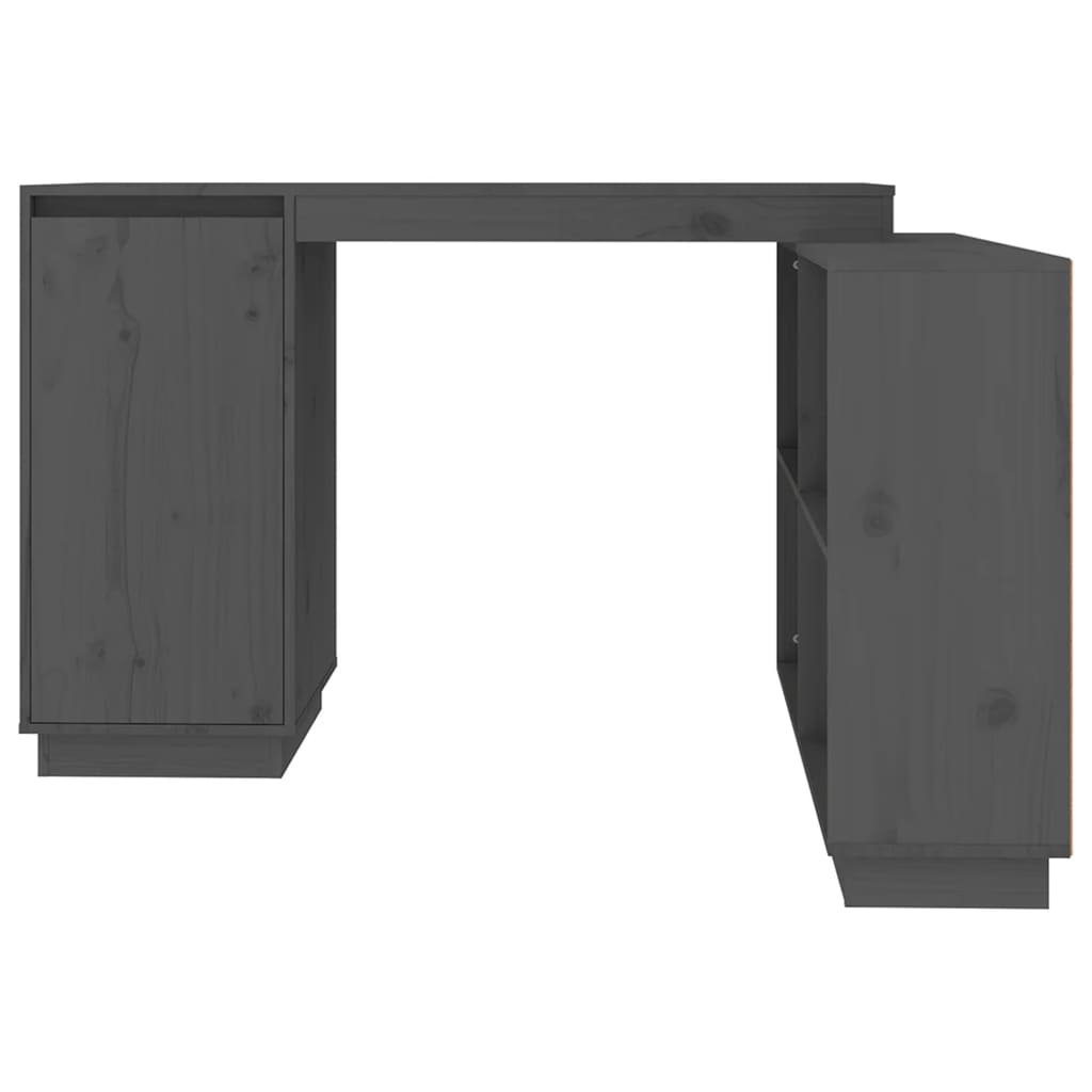 Bureau gris 110x50x75 cm en pin massif