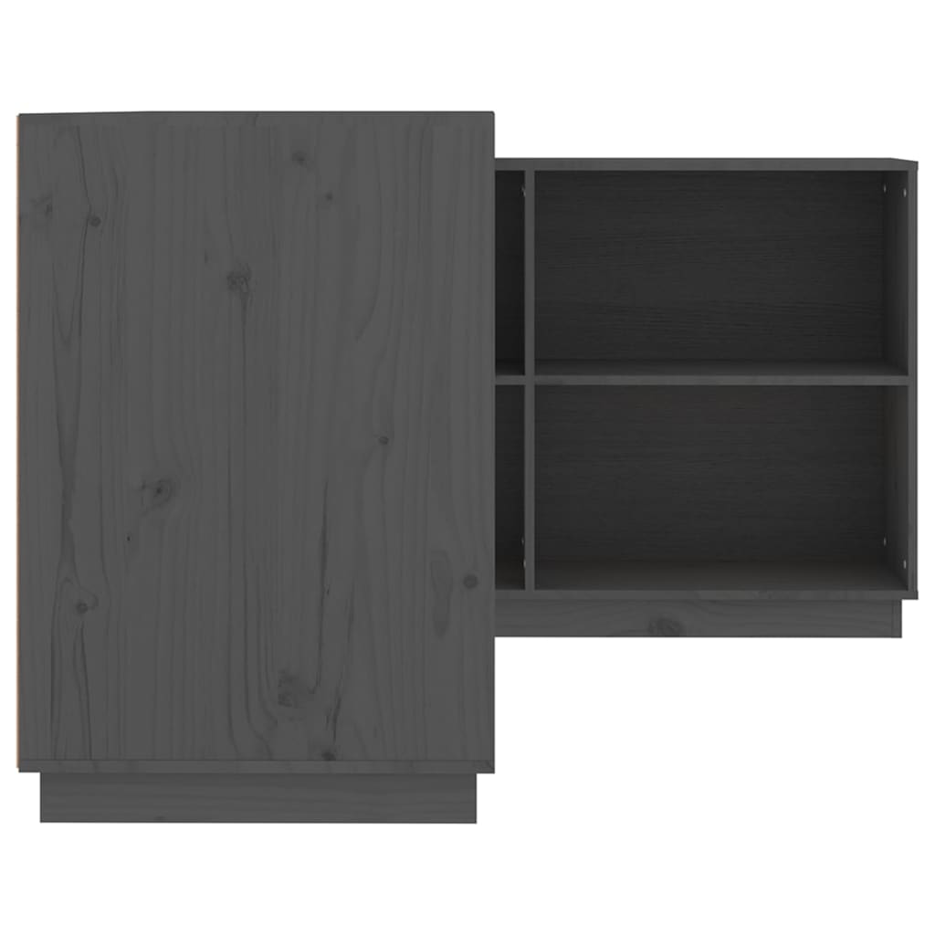 Bureau gris 110x50x75 cm en pin massif