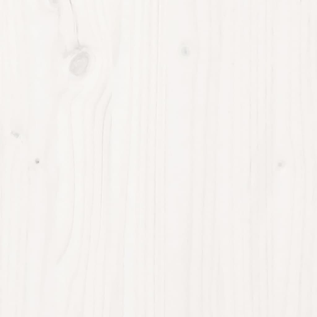 Table basse blanche 80x55x40,5 cm en pin massif