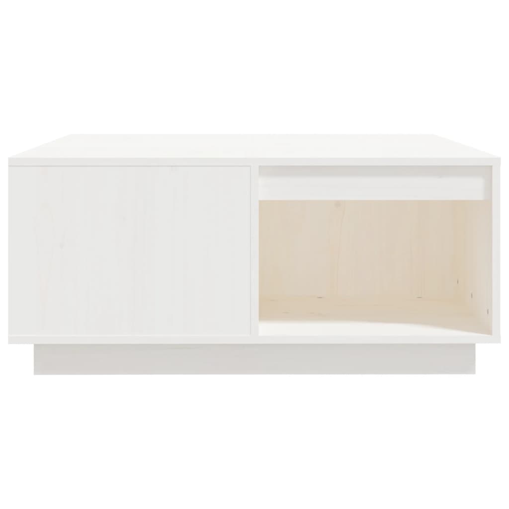 Couchtisch Weiß 80x81x36,5 cm Massivholz Kiefer