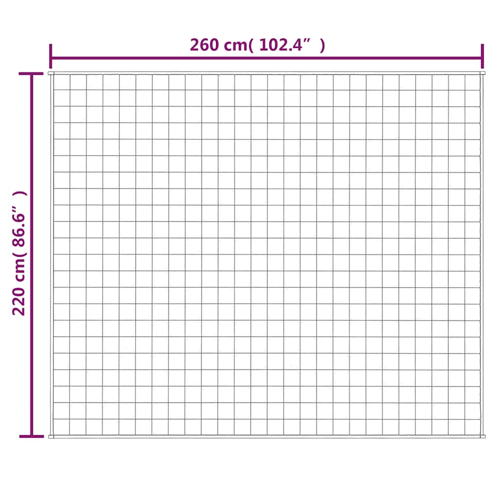 Gewichtsdecke Hellcreme 220x260 cm 15 kg Stoff