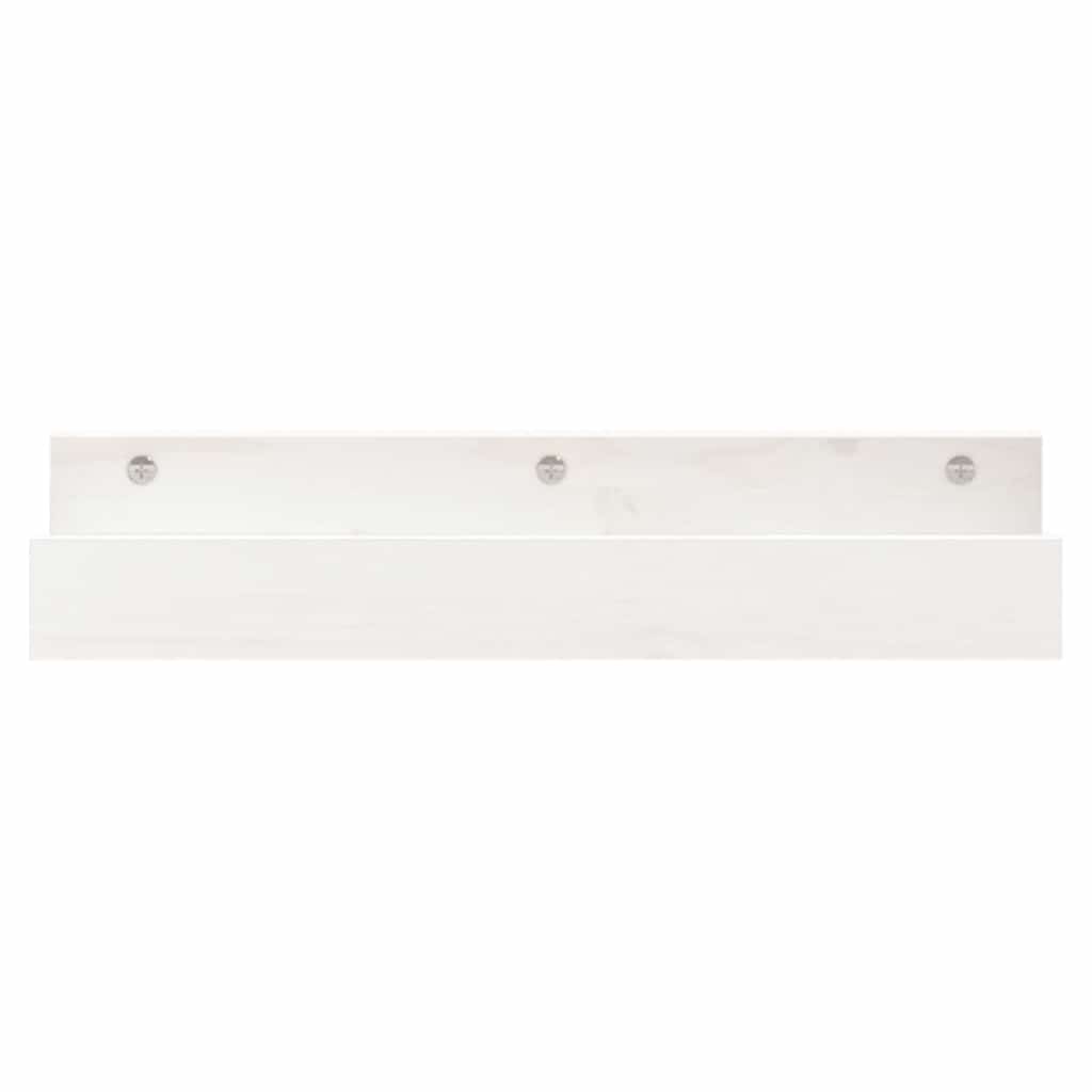 Wandregale 2 Stk. Weiß 50x12x9 cm Massivholz Kiefer