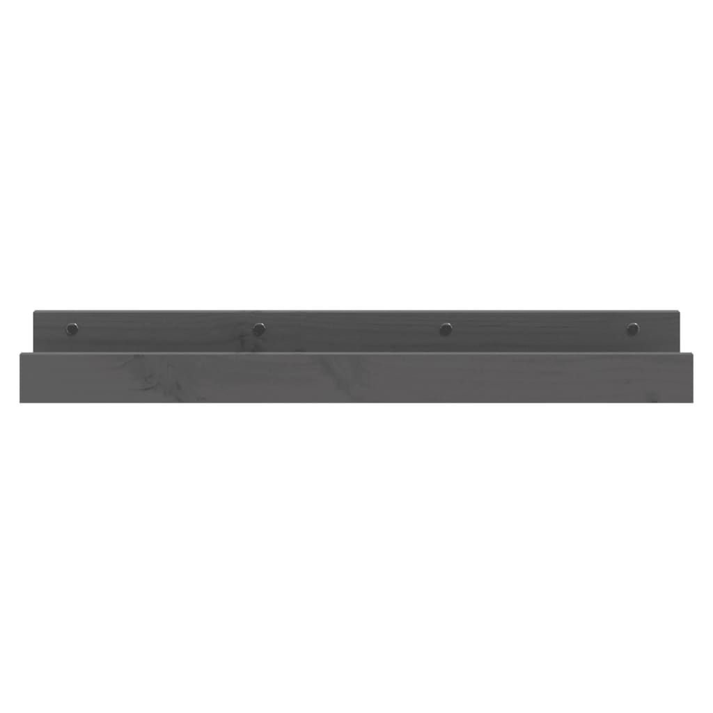 Wandregale 2 Stk. Grau 80x12x9 cm Massivholz Kiefer
