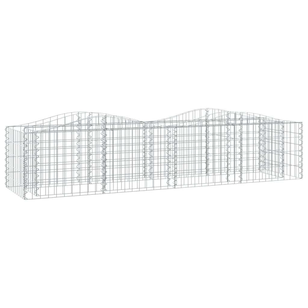 Jardinière surélevée en gabion avec arche haute 200x50x50 cm Fer galvanisé
