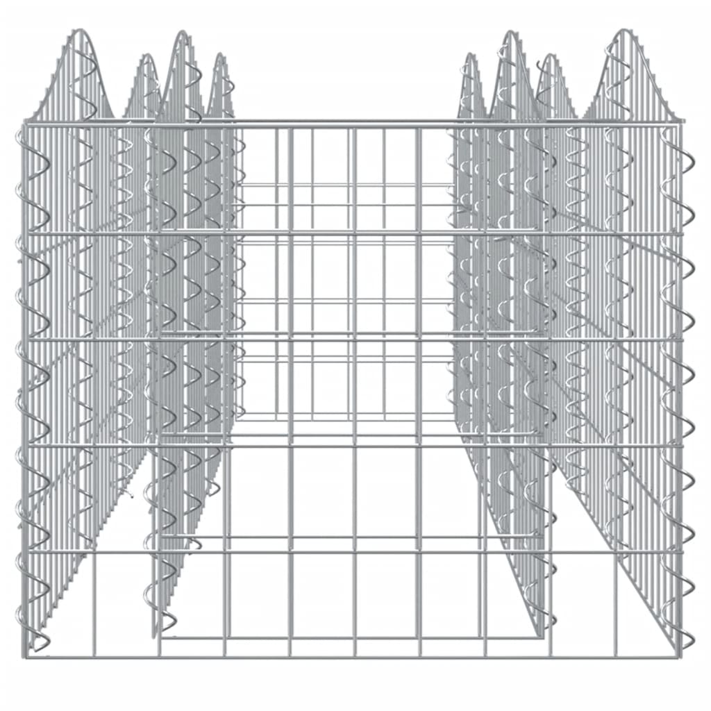 Jardinière surélevée en gabion avec arche haute 200x50x50 cm Fer galvanisé