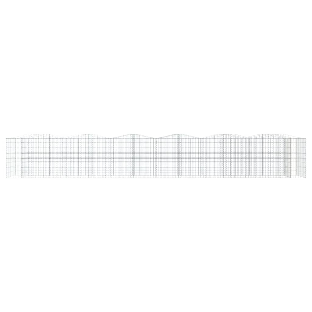 Gabionen-Hochbeet mit Hochbogen 600x100x100 cm Verzinktes Eisen
