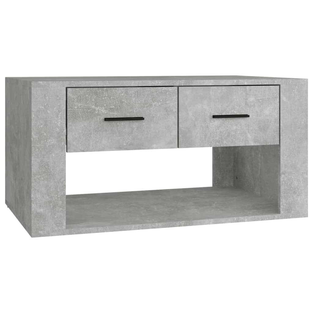 Table basse gris béton 80x50x40 cm en bois
