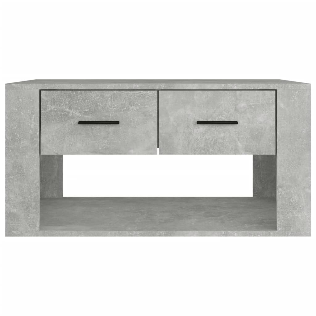 Table basse gris béton 80x50x40 cm en bois
