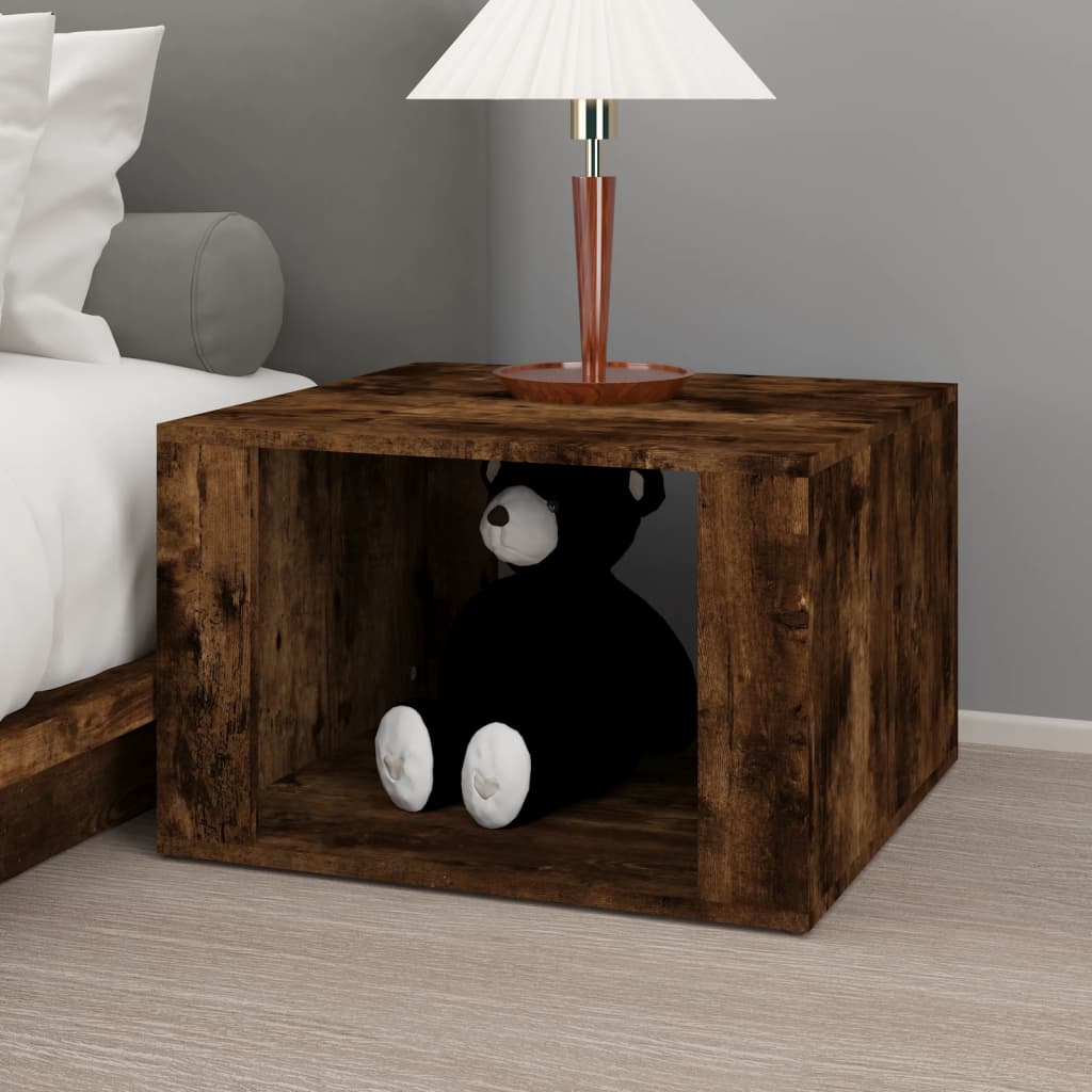 Bedside table smoked oak 57x55x36 cm wood material