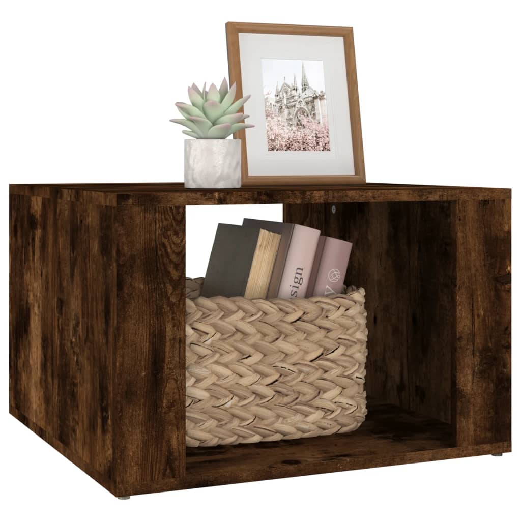 Bedside table smoked oak 57x55x36 cm wood material