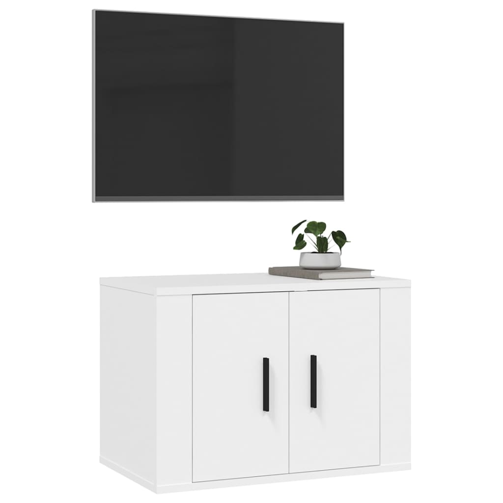Meuble TV mural blanc 57x34,5x40 cm