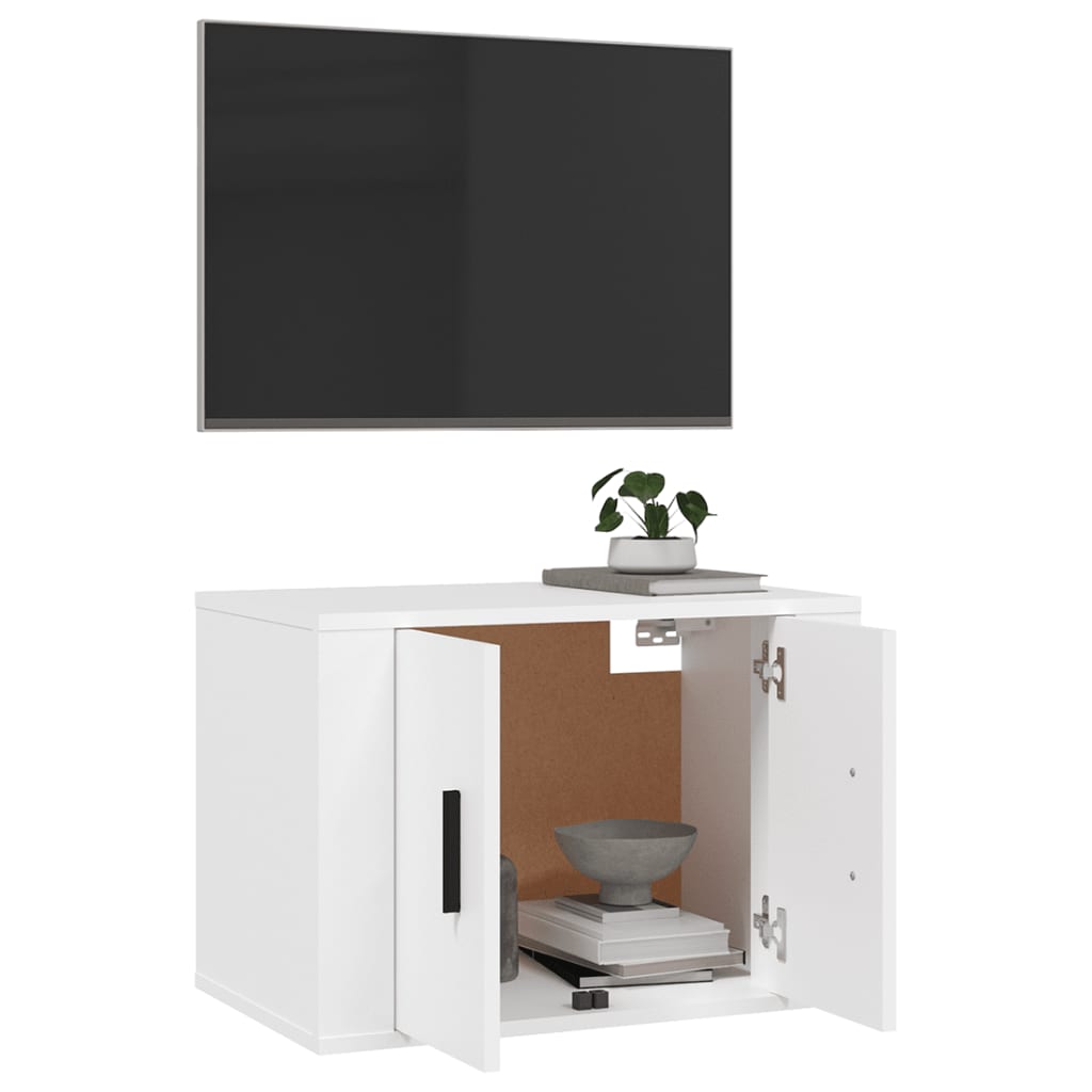 Meuble TV mural blanc 57x34,5x40 cm