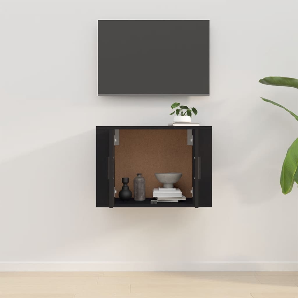 Meuble TV mural noir 57x34,5x40 cm