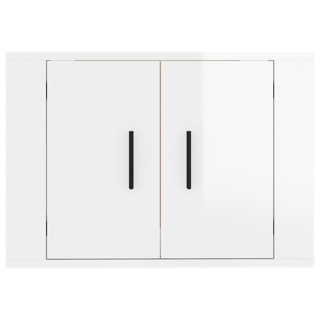 TV wall cabinet high-gloss white 57x34.5x40 cm