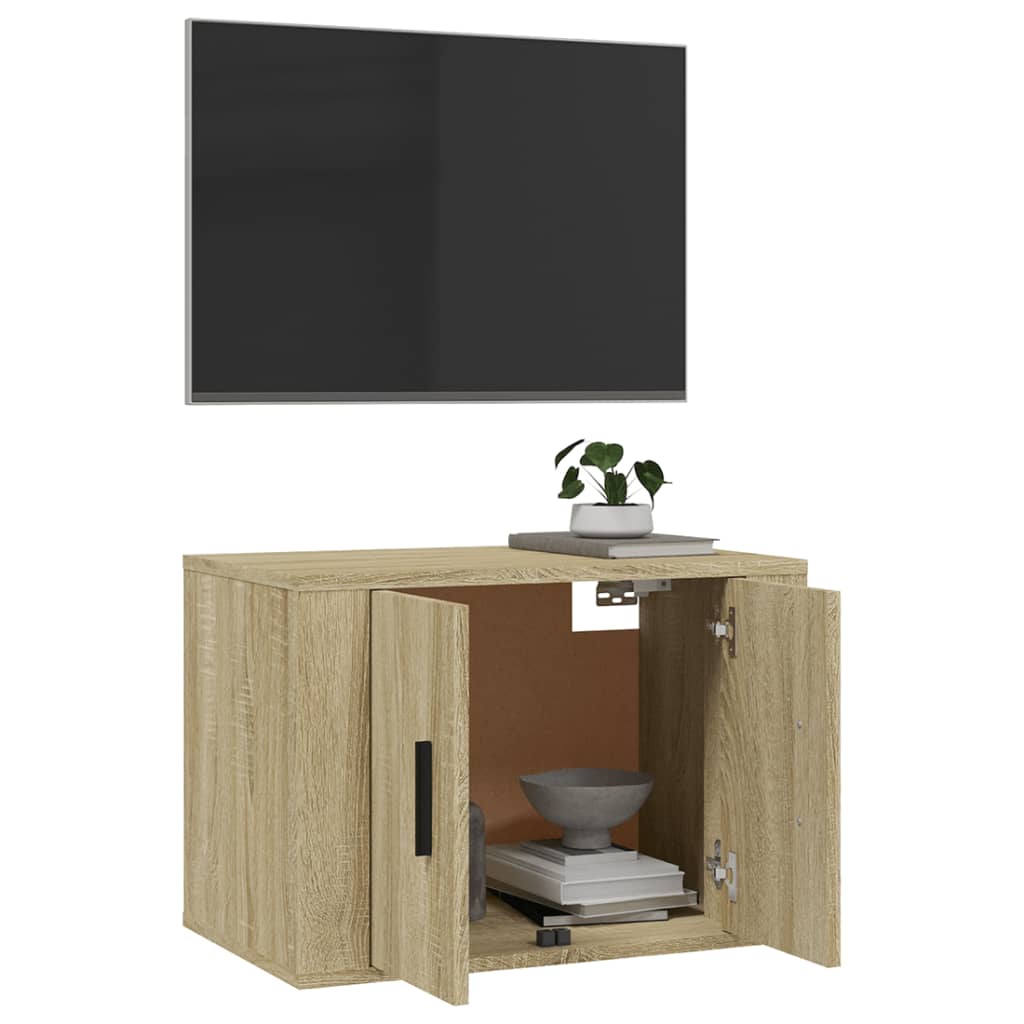 Meuble TV mural en chêne Sonoma 57x34,5x40 cm